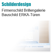 Schilderdesign - Firmenschilder, Bauschilder